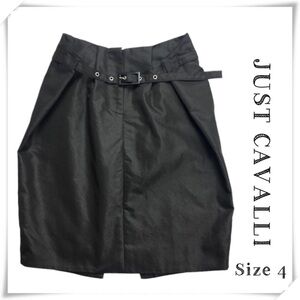 JUST Cavalli Belted waist Mini Skirt In Black
